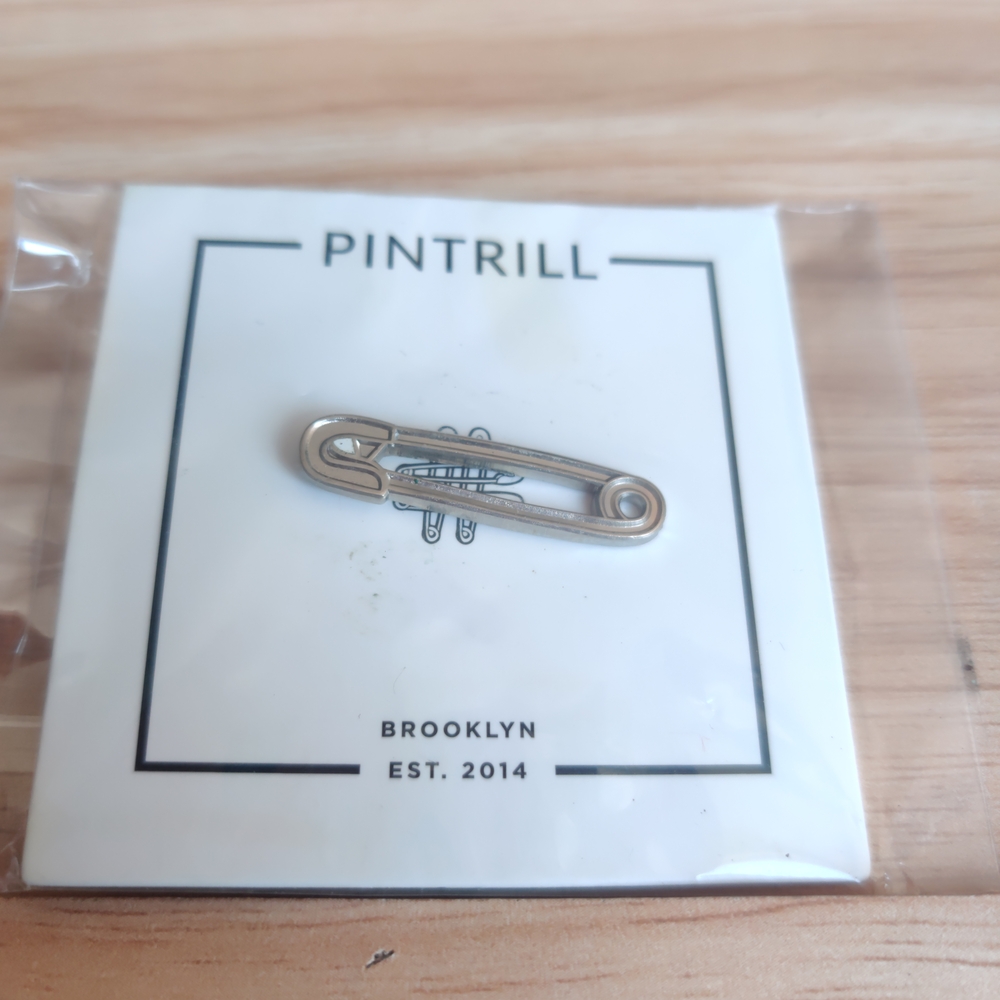 Pintrill Silver Safety Pin Enamel Pin
